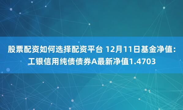 股票配资如何选择配资平台 12月11日基金净值：工银信用纯债债券A最新净值1.4703